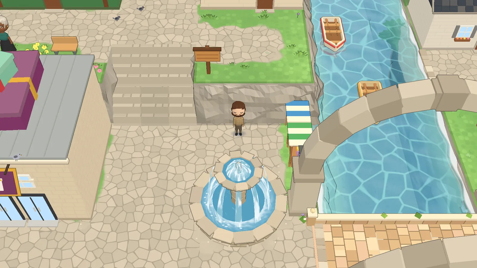 Mirabel, its fountain and its canal
